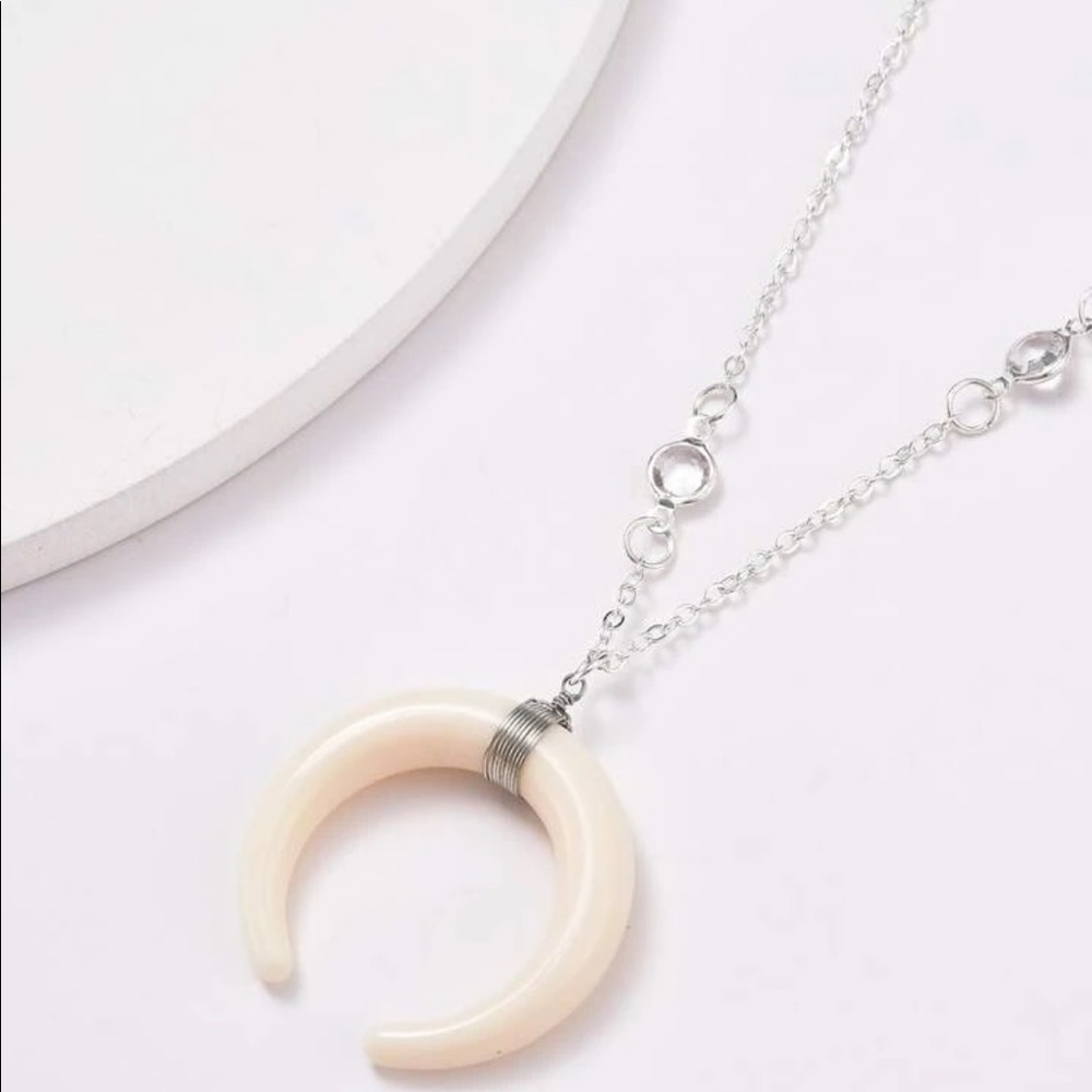 • Roslyn • Moon Pendent Necklace - Picture 3 of 4